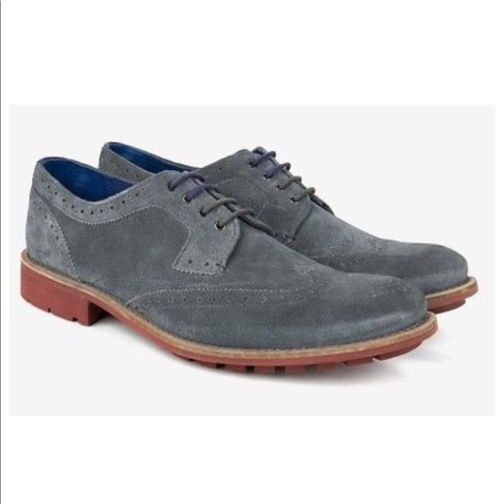Ted Baker of London Grey Suede Oxfords Size 11.5